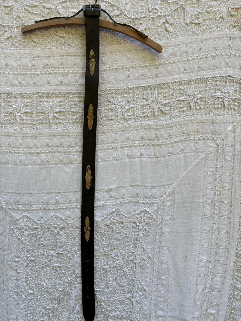 Vintage Leather python Belt
